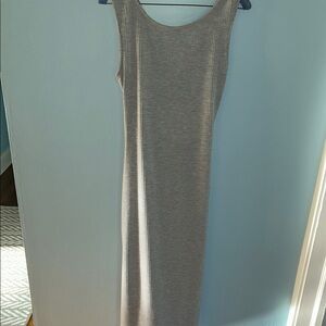 Elegant Gray Sleeveless Dress